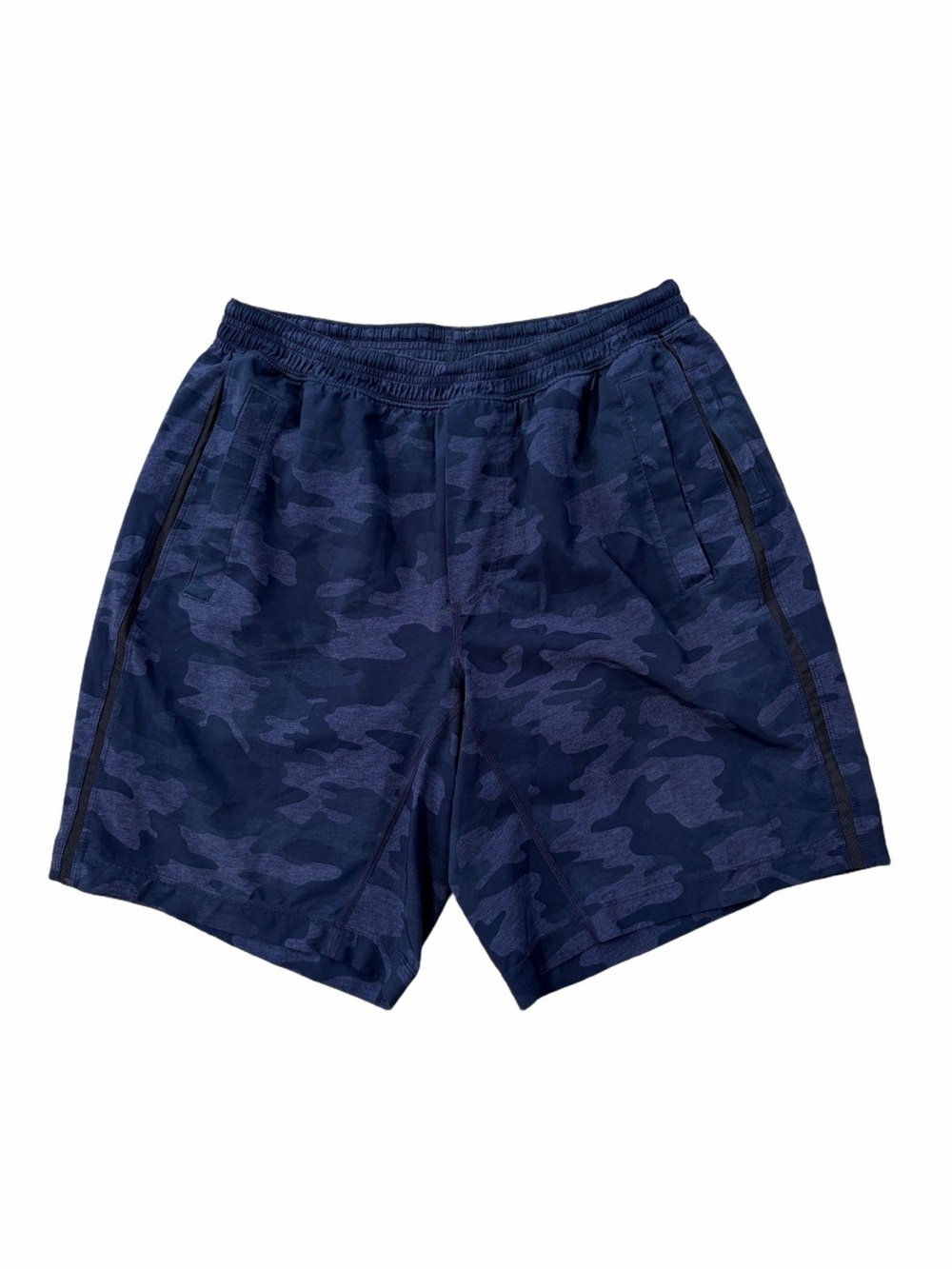 Lululemon Men’s Large Pace Breaker Short 9" Smokescreen Camo Cadet Blue Black